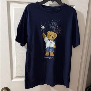 Polo by Ralph Lauren Kids Navy T-Shirt with Bear and Fireworks